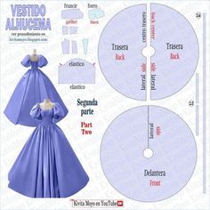 sewing pattern for a dress with sleeves and bust