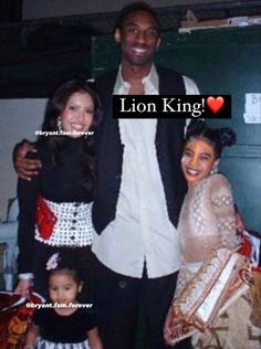 a man and two women standing next to each other with the caption lion king