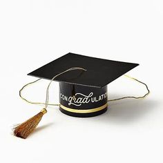 These party hats are the perfect addition to any graduation celebration! Includes 4 party hats Features gold foil details Mini Party Hats, Intimate Gathering, Mini Hat, Graduation Party Supplies, Mini Party, Graduation Celebration, Hat Set, Paper Source, Party Hat