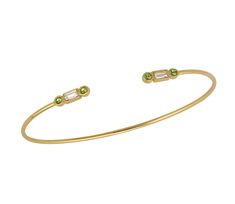 Goldbug Collection’s Birthstone Open Cuff Bangle features bezel-set crystal baguettes and colored round crystals. A flexible skinny open cuff to add to your stack with a little pop of birthstone color! Material: Gold-Plated Brass, Colored Crystals Dimensions: 60 x 43 mm Thickness: 1.4 mm Care: These bugs can't swim! To ensure a longer life for your Goldbug pieces, avoid swimming, showering, and applying any aerosols or lotions. The More The Merrier, Peridot Color, Birthstone Colors, Circle Monogram, August Birthstone, August Birth Stone, Cuff Bangles, Color Crystal, Hand Engraving