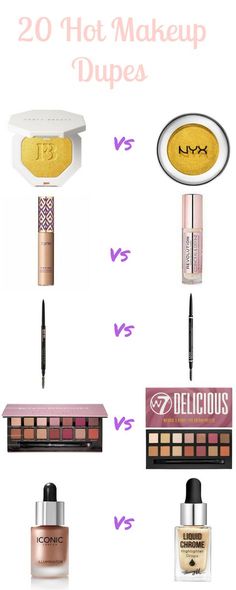 20 Dupes for your favorite high-end products #dupe #ABH #Morphe #Fenty #Tarte #Makeup Red Eye Makeup, Fixing Spray, Facial Treatments, Skin Facial, Hot Makeup, Makeup Tricks, Web Images