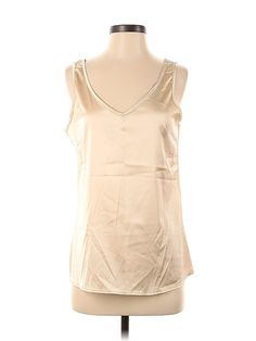 Moyee Sleeveless Blouse Size: Small Tops - used. 95% POLYESTER, 5% SPANDEX | Moyee Sleeveless Blouse: Ivory Tops - Size Small Affordable Sleeveless Padded Blouse, Affordable Cream Sleeveless Blouse, Ivory Tops, Small Tops, Sleeveless Blouse, Sleeveless Top, Women Handbags, Womens Tops, Spandex