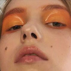 Orange Eyeshadow, Make Up Inspo, Orange Aesthetic, Kesha, Beauty Shoot, Editorial Makeup, Makeup Goals, Face Hair, Orange And Yellow