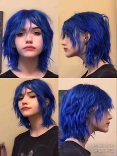 Unique Hair Color Short, Trudbot Hair, Cool Alt Hair Ideas, Cool Hair Women, Short Hairstyle Women Alternative, Disco Hairstyles Short 70s Hair, Short Hairdye Ideas, Alt Shoulder Length Hair, Alt Hair Mullet