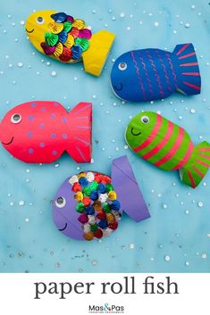 paper roll fish craft for kids to make