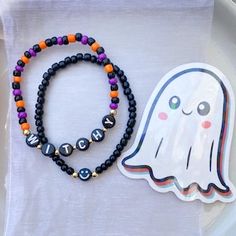 Halloween Bracelets / Halloween Beaded Bracelet Sets / Halloween Spooky Bracelet Stack / Kids Halloween Bracelets Halloween Party Bracelets - Etsy Halloween Bracelet, Halloween Beads, Bracelets Handmade Beaded, Bracelet Stack, Halloween Kids, Bracelet Set, Handmade Bracelets, Halloween Party, Halloween Shopping