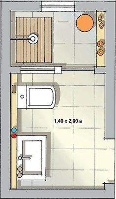 an overhead view of a bathroom with toilet, sink and bathtub in the floor plan