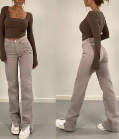 Taupe Jeans Outfit, Beige Cargo Pants Outfit Street Style, Outfit Ideas For Tall Women, Campus Outfit Casual, Summer Uni Outfits, Streetwear Feminine, Linen Trousers Outfit, Feminine Streetwear, Tan Outfit