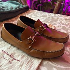 Reposhing This Item I Purchased From @Bcarolynm3. Loved It, But They Were Too Small For My Husband. Questions? Leave A Comment Below! Husband Questions, Salvatore Ferragamo Shoes, Ferragamo Shoes, Leather Loafers, Slip Ons, Tan Brown, Salvatore Ferragamo, Loafer Shoes, My Husband