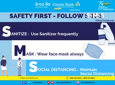 the safety first - follow s & m's are available for use on social distancing