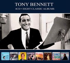 tony bennet's album cover for four - eight classic albums, with an image of him smiling