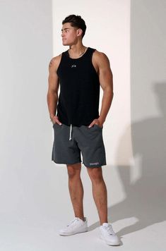 Sleeveless Printed Men's Fitness Tank Top - Men's Fitness Apparel, Men's Workout Tank Tops | Vivinch Sporty Gray Activewear For Leisure, Sporty Moisture-wicking Tops For Leisure, Sporty Cotton Tank Top For Leisure, Sleeveless Cotton Activewear For Leisure, Gray Cotton Tank Top For Sports, Cotton Sleeveless Leisure Activewear, Casual Sweat-resistant Tank Top For Sports Season, Casual Sweat Resistant Tank Top For Sports Season, Moisture-wicking Athleisure Tops For Leisure