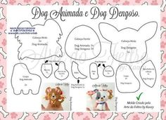 an animal cutout is shown with instructions to make the dog's head and tail