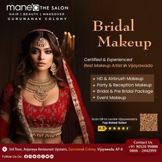 a woman in a bridal makeup ad