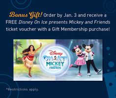 an advertisement for disney on ice presents mickey and minnie's dancing with their friends