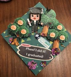 Animal Crossing Graduation Cap, Cap Inspiration, College Grad Cap Ideas, Grad Cap Designs, Diy Graduation Cap