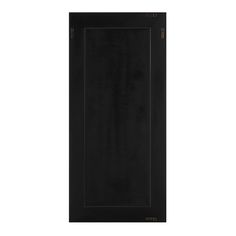 a black door on a white background