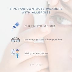 Sometimes we can't avoid allergy triggers during certain times of the year. We know that it can be a total bummer when your allergies are in the way of you enjoying your vision with contact lens, so here are some ways on how you can alleviate discomfort. Eye Doctor, Time Of The Year, Allergies