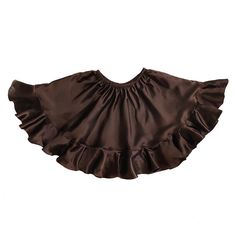 Dark brown satin mini skirt with ruffle. Size XS. New  | eBay