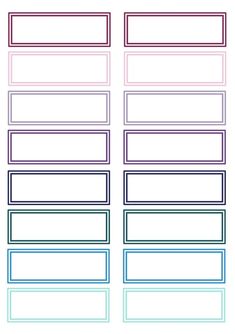 a set of blank labels with different colors