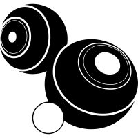 two black and white circles on a white background