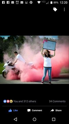 Gender Reveal Burnout, Gender Reveal Photo Shoot, Gender Reveal Photos, Gender Reveal Balloons, Gender Party, Bike Photography, Baby Reveal