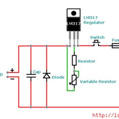 an electronic circuit diagram with various components