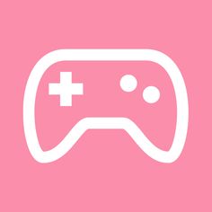 a video game controller with a plus sign in the middle on a light pink background