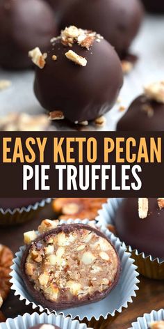 easy keto pecan pie truffles are the perfect treat for any party