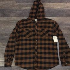 Brand- Straight Faded Size- Xxl Color- Burnt Orange And Black Type- Flannel Long Sleeve W/Hood Casual Brown Shirt For Outdoor, Casual Brown Winter Shirt, Relaxed Fit Flannel Shirt For Fall Streetwear, Brown Cotton Shirt For Winter, Casual Plaid Tops For Outdoor, Casual Fall Flannel Shirt For Outdoor, Casual Outdoor Shirt For Fall, Casual Fall Outdoor Shirt, Casual Outdoor Fall Flannel Shirt