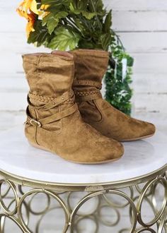 Those cool weather days can't keep you inside! Grab your new favorite booties and keep your feet warm while looking stylish! These booties are true to size! Strappy Flats, Cool Weather, Weather Day, Winter Boot, Bootie, Combat Boots, Boots