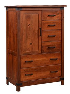 a large wooden cabinet with drawers and doors