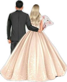 a paper cutout of a man and woman dressed in formal wear, standing next to each other