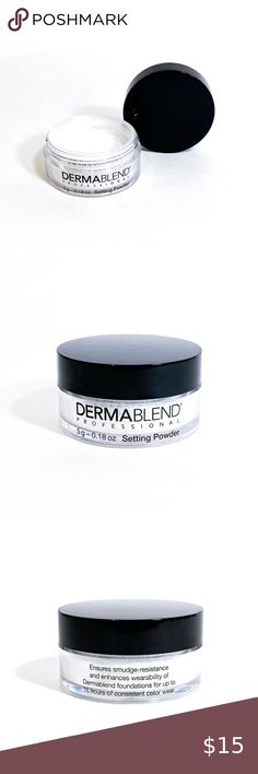 Dermablend Translucent Loose Setting Powder A weightless, translucent powder that sets both face and body makeup for consistent, transfer-resistant & smudge-free makeup wear. This setting powder locks-in makeup, enhancing wear for up to 16 hours. Great for all skin types, skin tones, and skin conditions. It blends smoothly and absorbs excess oil to mattify complexion and leave skin looking flawless.  • New, sealed & unboxed  • Deluxe Travel Size: 5 g / .18 oz • Great for setting makeup, baking f Maybelline Fit Me Loose Finishing Powder, Setting Makeup, Banana Powder, Loose Setting Powder, Creme Lipstick, Lip Lacquer, Translucent Powder, Body Makeup, Face Powder