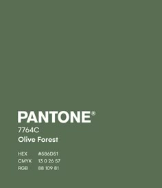 the pantone olive forest color is shown