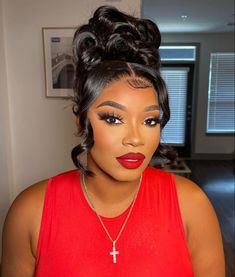 Black Women Updo Hairstyles, Black Bridesmaids Hairstyles, Black Brides Hairstyles, Girls Updo, Black Hair Updo Hairstyles, Black Wedding Hairstyles, Sleek Ponytail Hairstyles, Birthday Hairstyles, Bridal Hair Inspiration