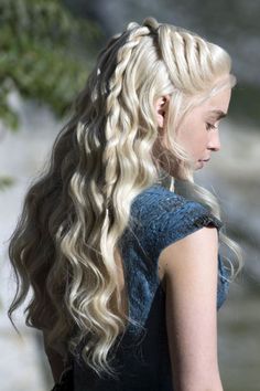 Going Platinum Blonde, Daenerys Hair, Targaryen Hair, Khaleesi Hair, Medieval Hairstyles, Viking Hair, Gra O Tron, White Blonde