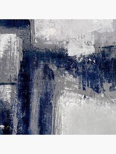 an abstract painting with black and white colors