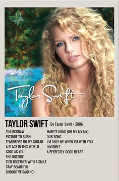 taylor swift tour poster with her name on it