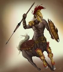 centaur warrior Beast Creature, Fantasy Forest, Fantasy Monster, Dnd Characters, Fantasy Artwork