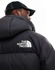 Jacket by The North Face Your go-to for cooler climes Fixed hood High collar Zip and adhesive fastening Logo embroidery to chest and back Side pockets Relaxed fit Puffer Parka, Wide Jeans, White Trainers, Horse Girl, Parka Jacket, Logo Embroidery, Plus Size Pregnancy, Body Fit, Mini Dress Party