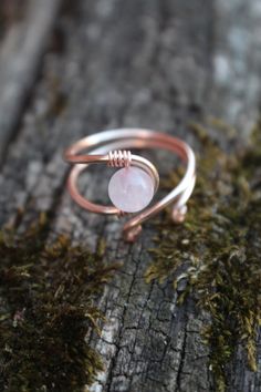 Rose Quartz Adjustable Ring Heart Chakra Ring Self Love Jewelry Rose Quartz Jewelry Wire Wrapped Ring - Etsy Rose Gold Rose Quartz Hand-wrapped Jewelry, Hand Wrapped Rose Quartz Jewelry In Rose Gold, Adjustable Rose Quartz Rose Gold Ring, Rose Gold Wire Wrapped Rings For Wedding, Rose Gold Rose Quartz Ring, Rose Gold Wire Wrapped Wedding Rings, Rings Tutorial, Wire Rings Tutorial, Chakra Ring