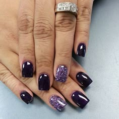 Purple Nail Art Designs, Dark Purple Nails, Purple Nail Designs, Awesome Nails, Nice Nails, Disney Nails, Nail Nail