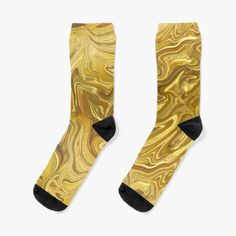 Super soft all-over printed knit socks with extra cushioning in the sole. Suitable for men and women. This gold design shows a dazzlingly glamorous elegance and is an absolute highlight for opulent interior decoration, elegant clothing or a fashionable accessory. Golden metal surface and faux glitter creates a unique effect that will attract much attention Luxury Socks, Elegant Clothing, Opulent Interiors, Socks Men, Metal Surface, Gold Shimmer, Interior Decoration, Gold Design, Elegant Outfit