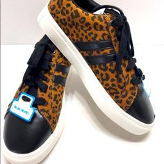 New With Tags.!! Time And Tru Leopard Suede Women’s Sneakers Memory Foam Lace Up Closure Leopard Suede Print -Size: 7.5 Wide **No Box Brown Low-top Fall Sneakers, Brown Low-top Sneakers For Fall, Trendy Brown Synthetic Sneakers, Leopard Print Sneakers, Print Sneakers, Womens Shoes Sneakers, Memory Foam, Black And Brown, Leopard Print