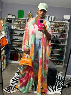 Rich Auntie at it's finest! Our fashion satin kimono can be worn as an oversized dress on it's own or cinched at the waist for a more fitted look. Flowy and colorful style definitely can make this a beach coverup or vacation look. In One Size fits up to 4X as the sleeves are open flowy and the kimonos have an open front. Size US Size One Size Flowy Multicolor Kimono For Fall, Multicolor Flowy Kimono For Fall, Flowy Multicolor Fall Kimono, Casual Spring Robe, Casual Spring Daywear Robe, Oversized Open Front Spring Robe, Casual Open Front Spring Robe, Multicolor Spring Robe For Loungewear, Spring Multicolor Robe For Loungewear