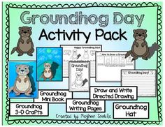 groundhog day activity pack for students to practice groundhogs and other animal activities