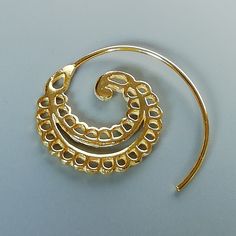 ONE PAIR of open ended sterling silver spiral hoops plated in real gold. Dimensions: 23 x 22 mm These earrings are made of 925 hypoallergenic sterling silver plated in gold. Can be packaged in a gift box. I can include a personal message from you if needed You are welcome to contact me at... bhavnakwintra1956@gmail.com For more beautiful pieces from my shop, please browse 👇 TOE RINGS: https://www.etsy.com/your/shops/TheSilverGame/tools/listings/section:27020628,view:table EAR HOOPS: https://www Bohemian Gold Spiral Wrap Earrings, Gold Spiral Earrings For Pierced Ears, Gold Spiral Hoop Earrings Gift, Gold Swirl Earrings For Pierced Ears, Bohemian Gold Swirl Jewelry, Gold Spiral Hoop Earrings Nickel-free, Gold Spiral Hoop Earrings Nickel Free, Spiral Brass Hoop Earrings With Ear Wire, Gold Spiral Hoop Earrings