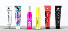 an assortment of different types of lip balm