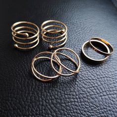 Set of 6 rings. You can choose from 2 colors: gold, silver. Minimalis rings Materials: Alloy Size: one Estimated shipping times United States: 3-5 weeks North America: 3-5 weeks Europe: 9-18 business days I'll do my best to meet these shipping estimates, but cannot guarantee them. Trendy Metal Midi Rings For Party, Trendy Stackable Metal Midi Rings, Minimalist Gold Metal Midi Rings, Trendy Open Midi Rings In Metal, Trendy Gold Midi Rings, Minimalist Rose Gold Metal Midi Rings, Rose Gold Round Midi Rings, Trendy Gold Metal Midi Rings, Trendy Gold Midi Rings For Party